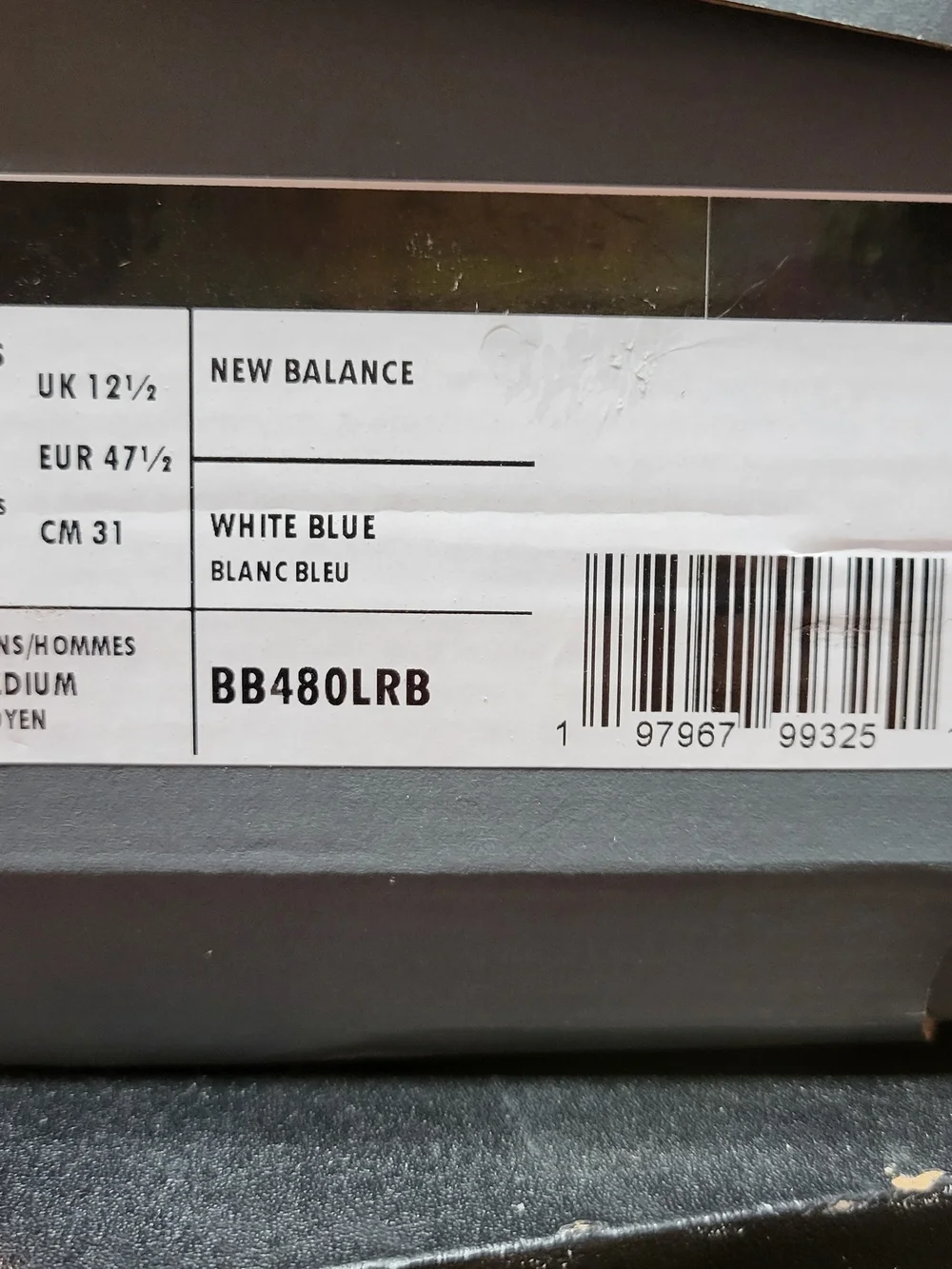 *NEW* New Balance 480 White Royal Blue Sneakers Shoes Retro Men's Size 13 D